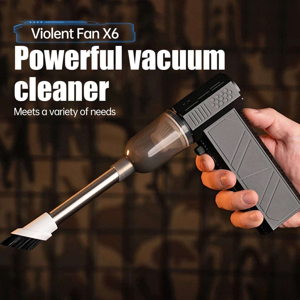 X6 Violent Fan 140000RPM Powerful Air Blower Vacuum Dust Cleaner Type-C Charging Strong Winds 53m/s Brushless Turbo Jet Blower