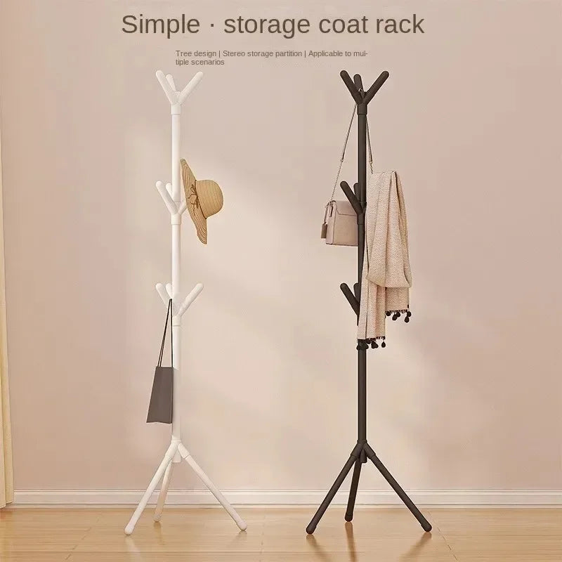 Floor Standing Clothes Rack Tree Branch Shape Multi Hook Mobile and Convenient Coat Rack for Home Living Room Clothing Storage