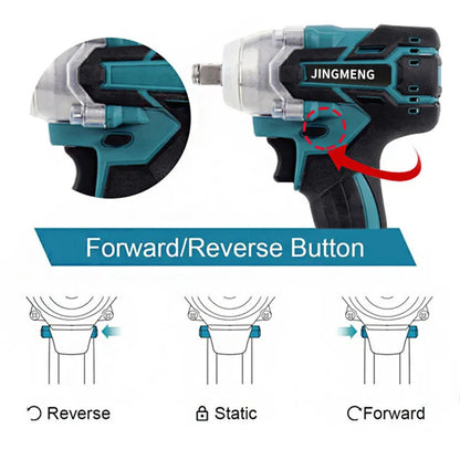 Cordless Electric Impact Wrench Brushless Electric Wrench Hand Drill Socket Power Tool For Makita 21V Battery