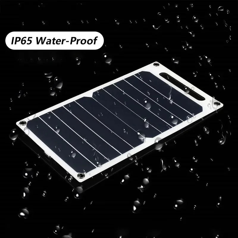 30W Solar Panel With USB Waterproof Outdoor Hiking And Camping Portable Battery Mobile Phone Charging Bank Charging Panel 6.8V