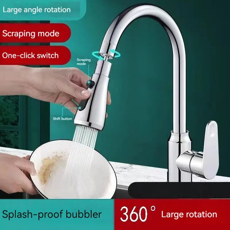 360°Kitchen 3-step Adjustable Tap Splashproof Extender Household Universal Booster Sprayer Universal Tap with Swivel Spout