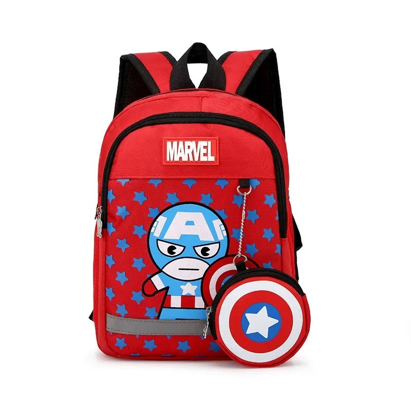 Disney Kids Backpacks For Boys preschool Child Captain America Spider Men Pattern School Bags Teenager Lightweight Cute Knapsack