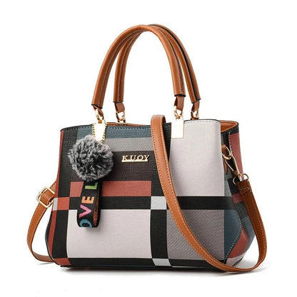 Yogodlns New Luxury Handbag Women Stitching Wild Messenger Bags Designer Brand Plaid Shoulder Bag Female Ladies Totes