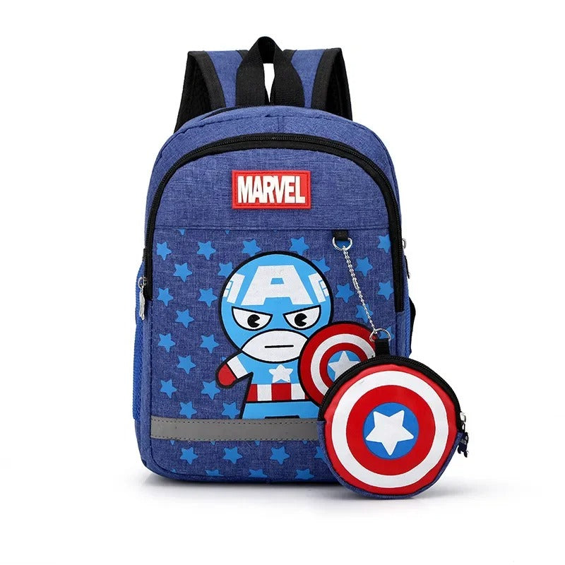 Disney Kids Backpacks For Boys preschool Child Captain America Spider Men Pattern School Bags Teenager Lightweight Cute Knapsack