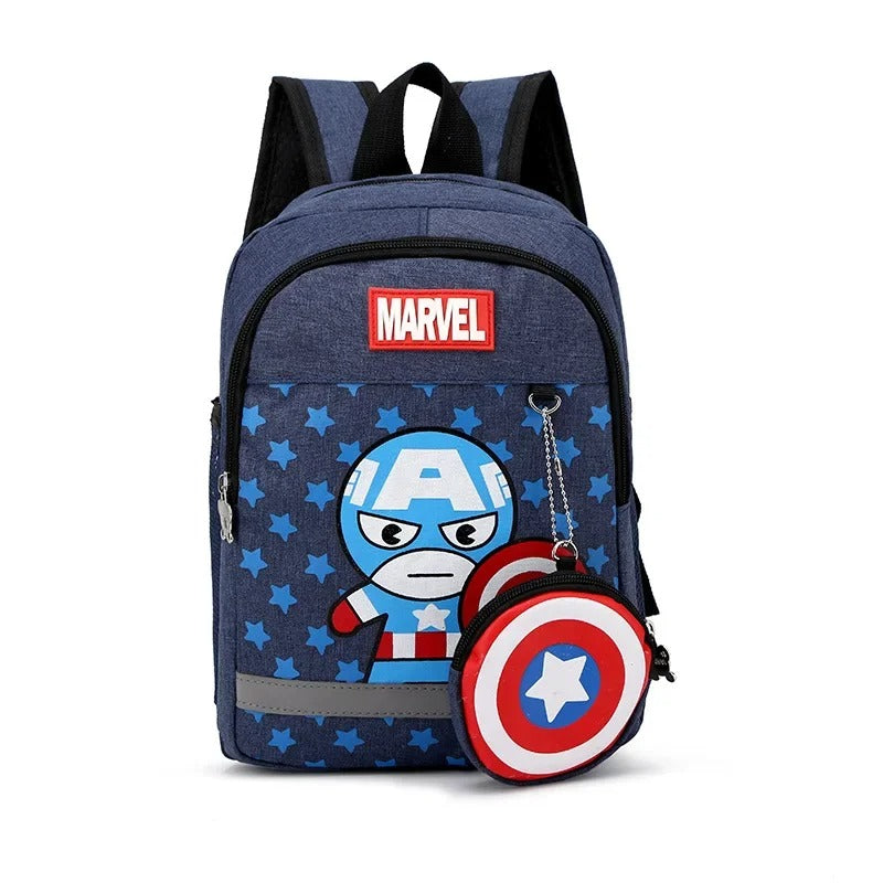 Disney Kids Backpacks For Boys preschool Child Captain America Spider Men Pattern School Bags Teenager Lightweight Cute Knapsack