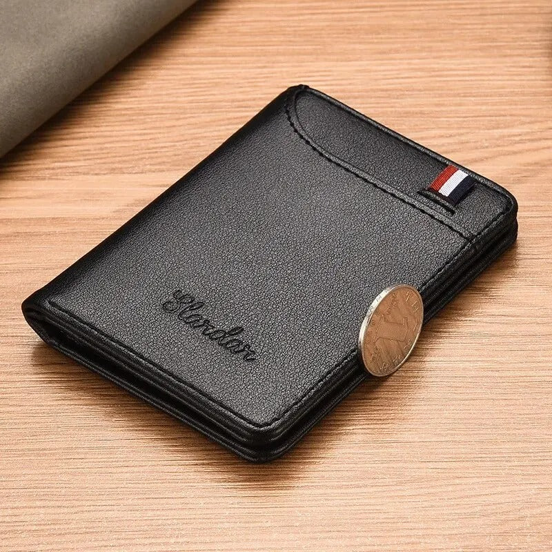 Men's Wallet Vertical Multi Card Small Wallet Driver's License Youth Mini Student Change Bag Card Bag