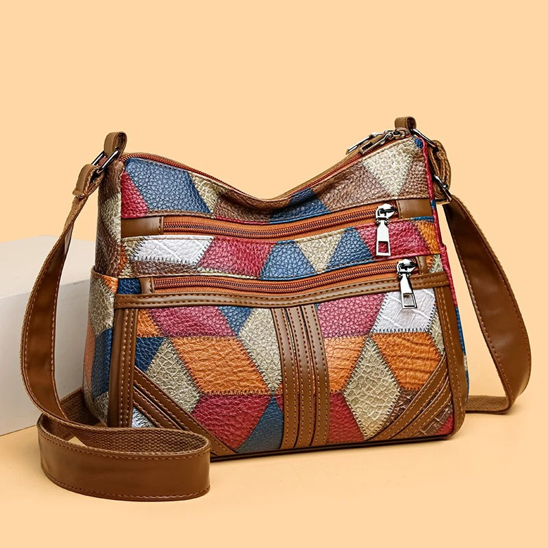 חדש Crossbody תיק לנשים קיבולת גדולה תיק יוקרה ארנק תיקי כתף צבע אחיד לנשים מזדמנים נסיעות בציר נוודים תיק