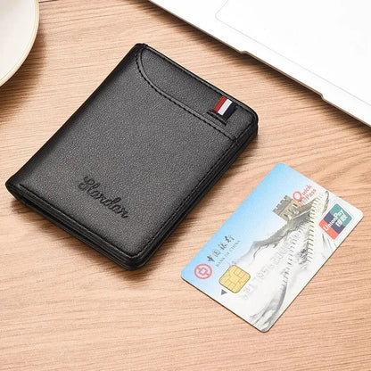 Men's Wallet Vertical Multi Card Small Wallet Driver's License Youth Mini Student Change Bag Card Bag