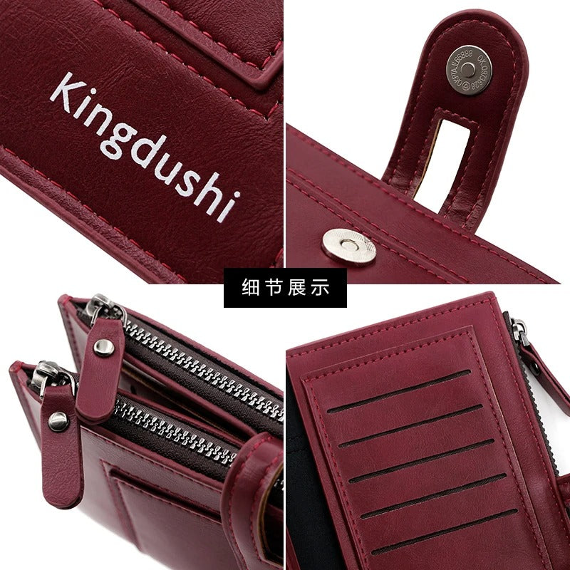 Fashionable New Women's Long Wallet, European and American Fashion Phone Bag, PU Leather Multi Card Carrying Bag