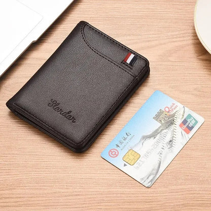 Men's Wallet Vertical Multi Card Small Wallet Driver's License Youth Mini Student Change Bag Card Bag